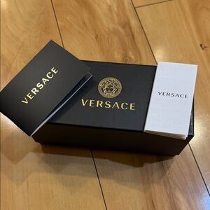 Versace Black and Gold Presentation Box with Booklets for sunglasses